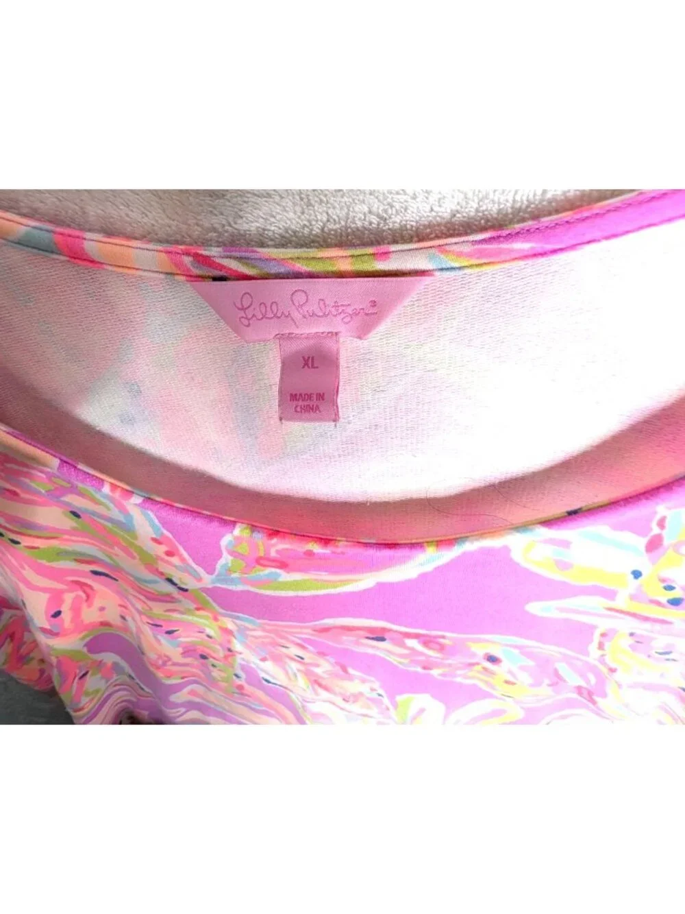 Lilly Pulitzer Tammy Dress Amethyst Sunseekers Pink Purple UPF 50 XL - Picture 3 of 11